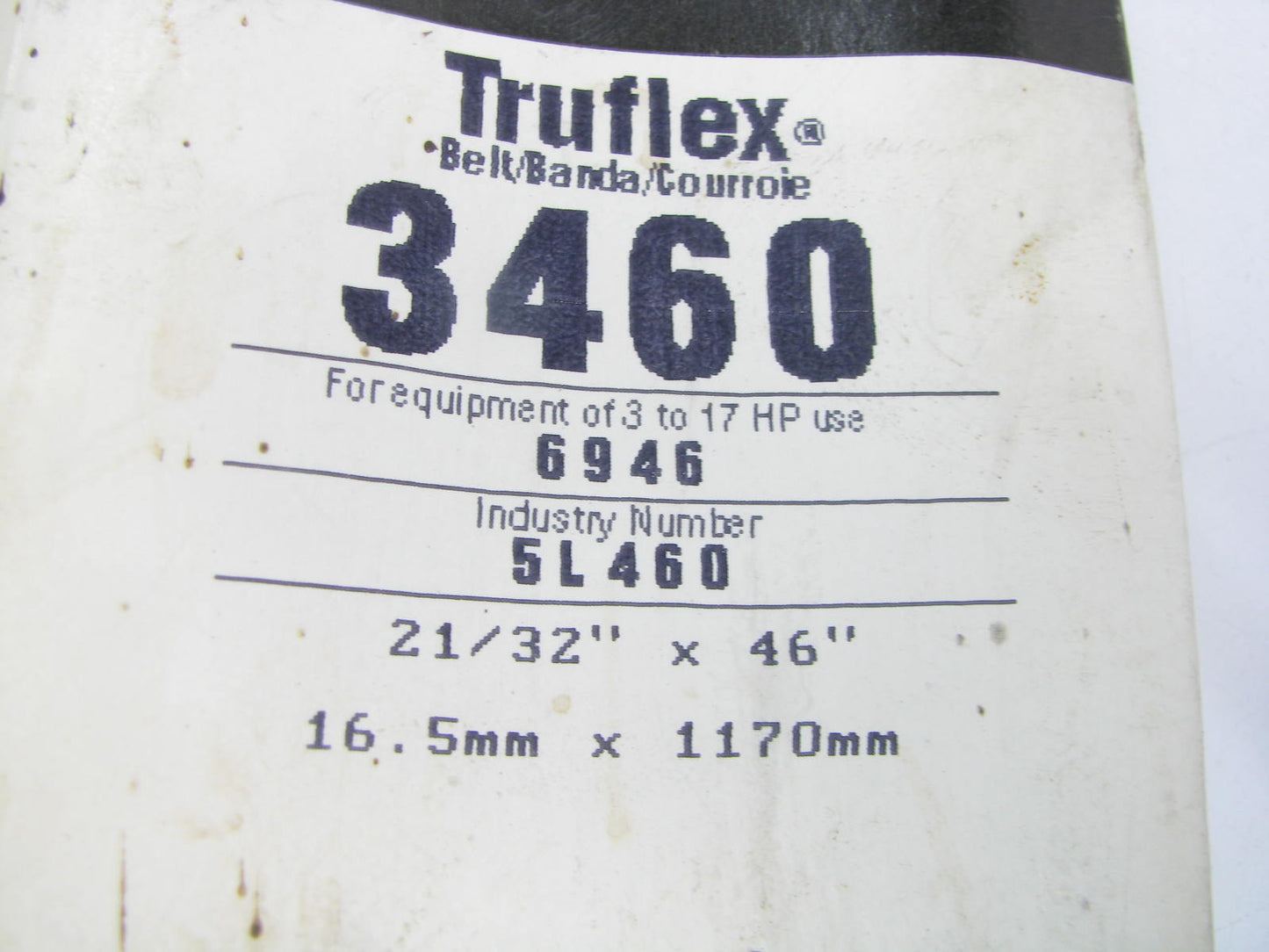 Gates 3460 Power Equipment Accessory Drive Belt - 21/32'' X 46''