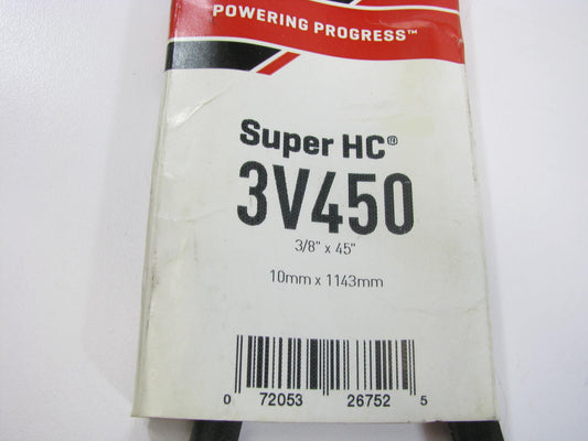 Gates 3V450 Industrial V-Wedge Accessory Drive Belt - 3/8'' X 45''