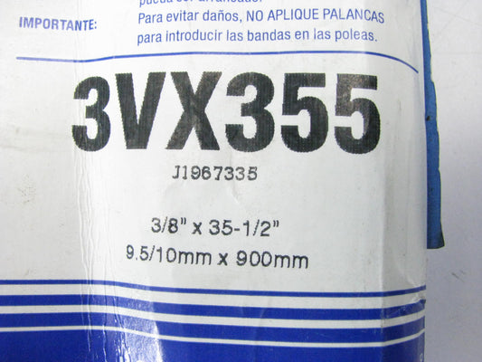 Gates 3VX355 VX-Wedge Industrial Cogged Accessory Drive Bet - 3/8'' X 35.50''