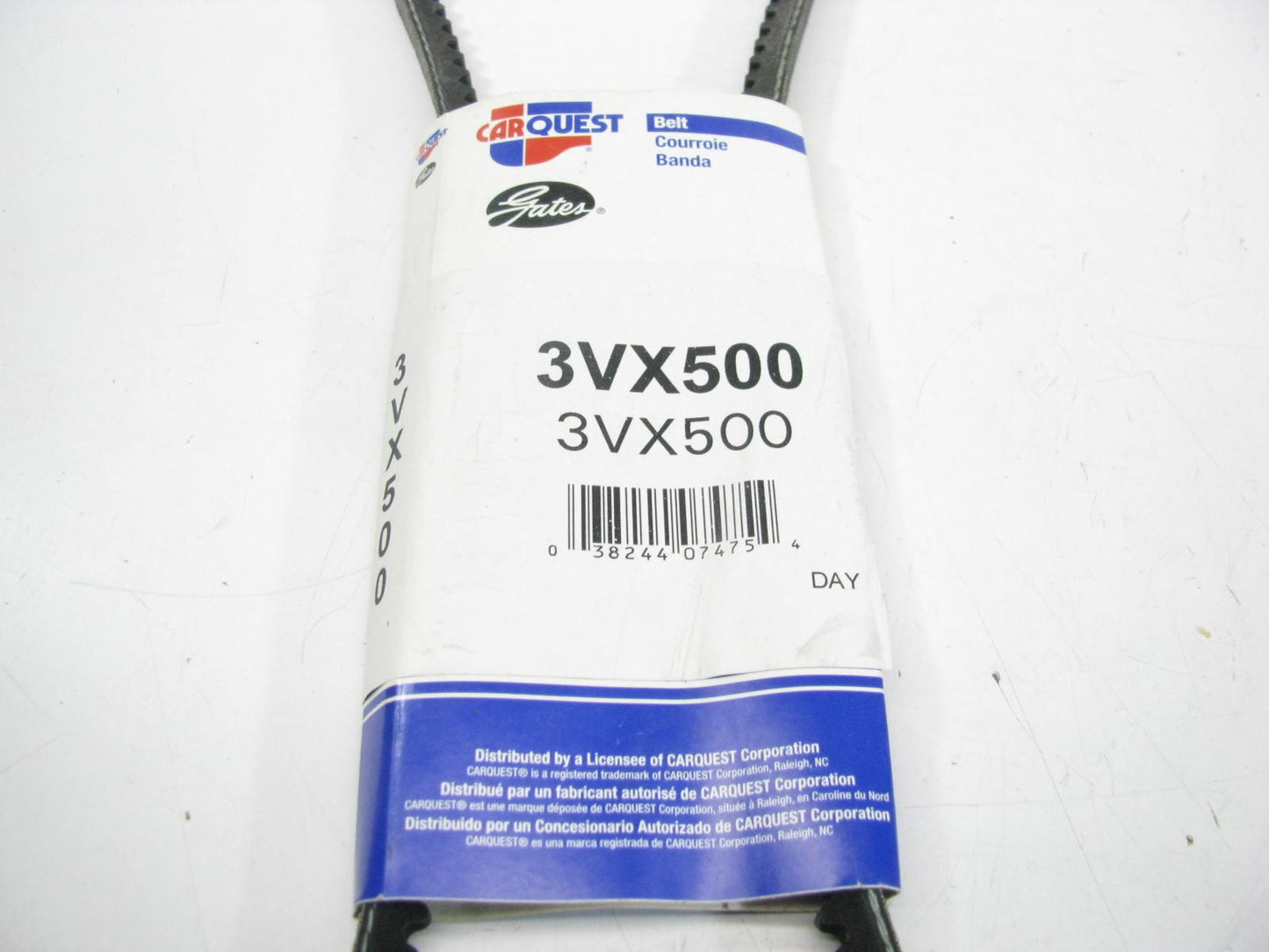 Gates 3VX500 Industrial VX Wedge Accessory Drive Belt - 3/8'' X 50''