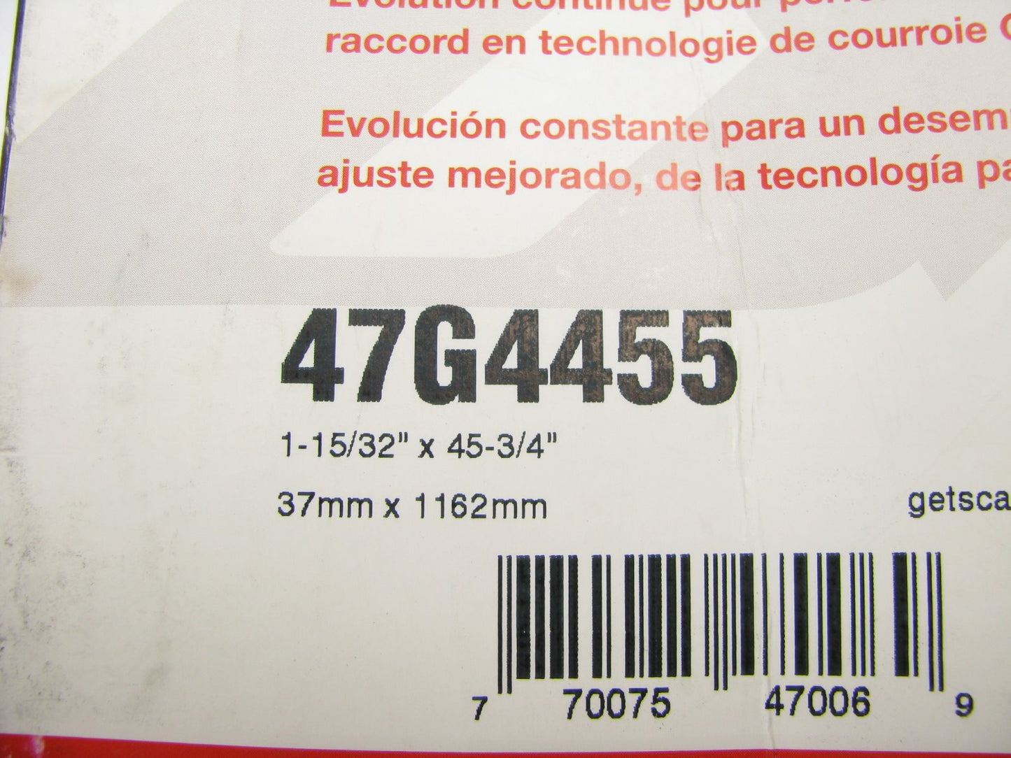 Gates 47G4455 Snowmobile Drive Belt 1-15/32'' X 45- 3/4'' For Arctic Cat Crossfire