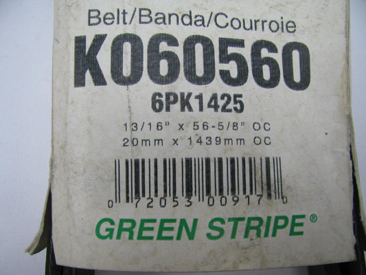 Gates 5060560 Serpentine Belt - 0.84'' X 56.00'' - 6 Ribs