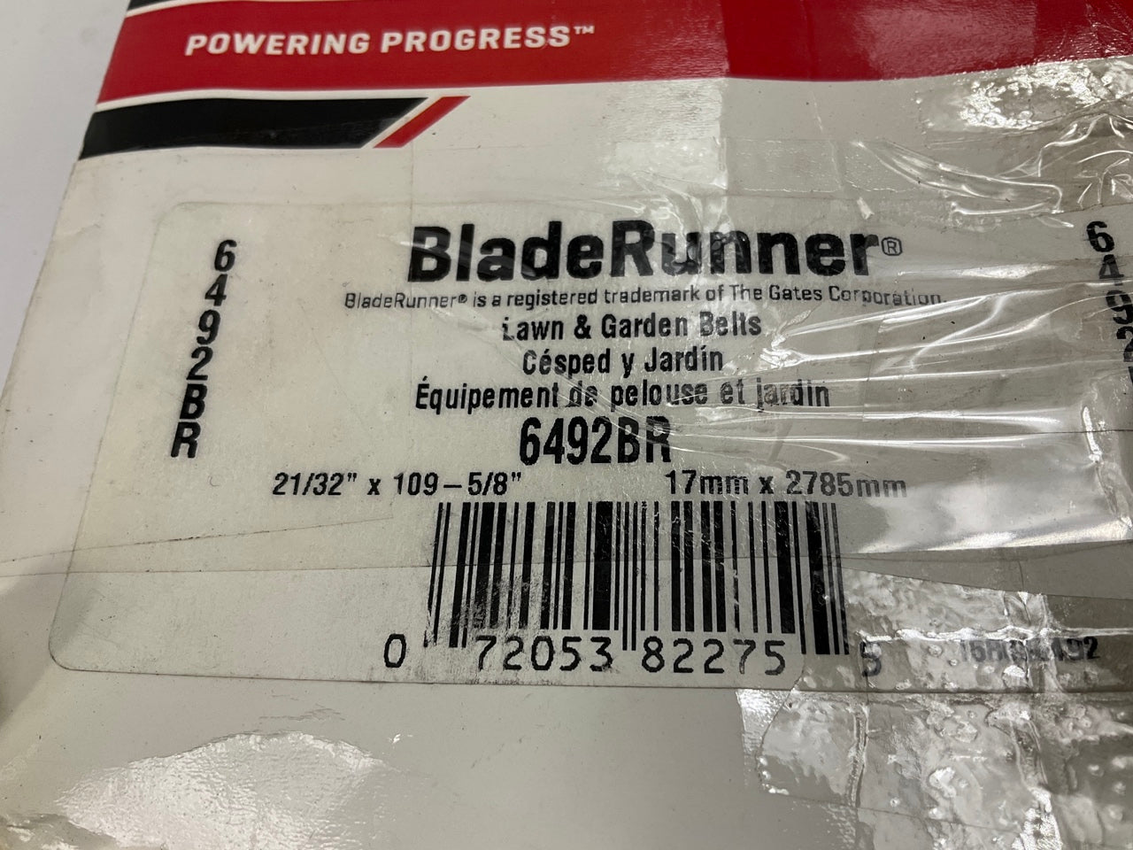 Gates 6492BR BladeRunner Power Equipment Accessory Drive Belt, 11/16'' X 109-5/8''