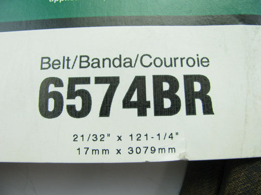 Gates 6574BR BladeRunner Power Equipment Accessory Drive Belt - 5/8'' X 121.25''