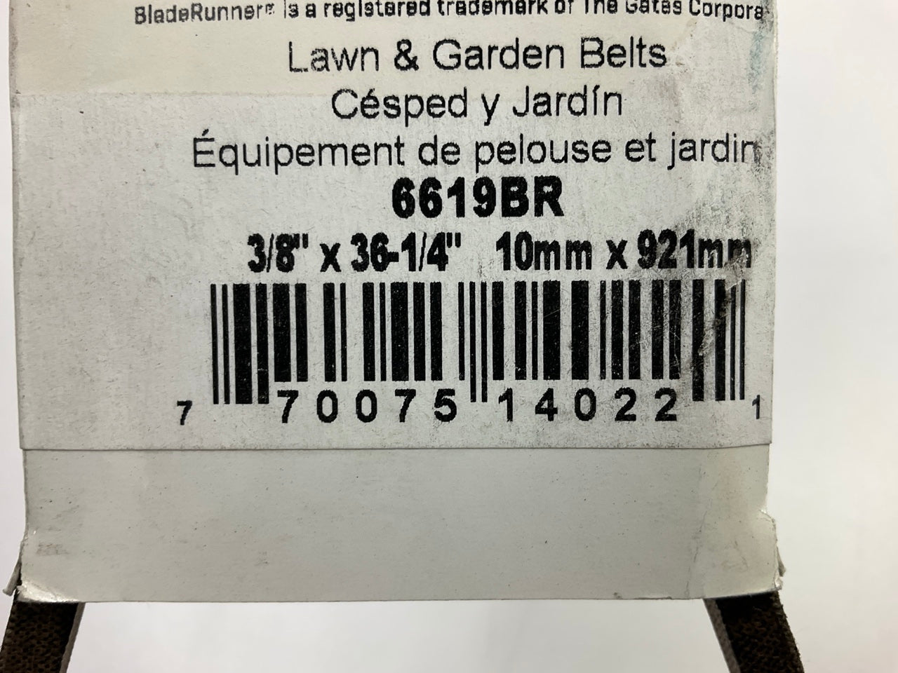Gates 6619BR BladeRunner Power Equipment Accessory Drive Belt, 3/8'' X 36-1/4''