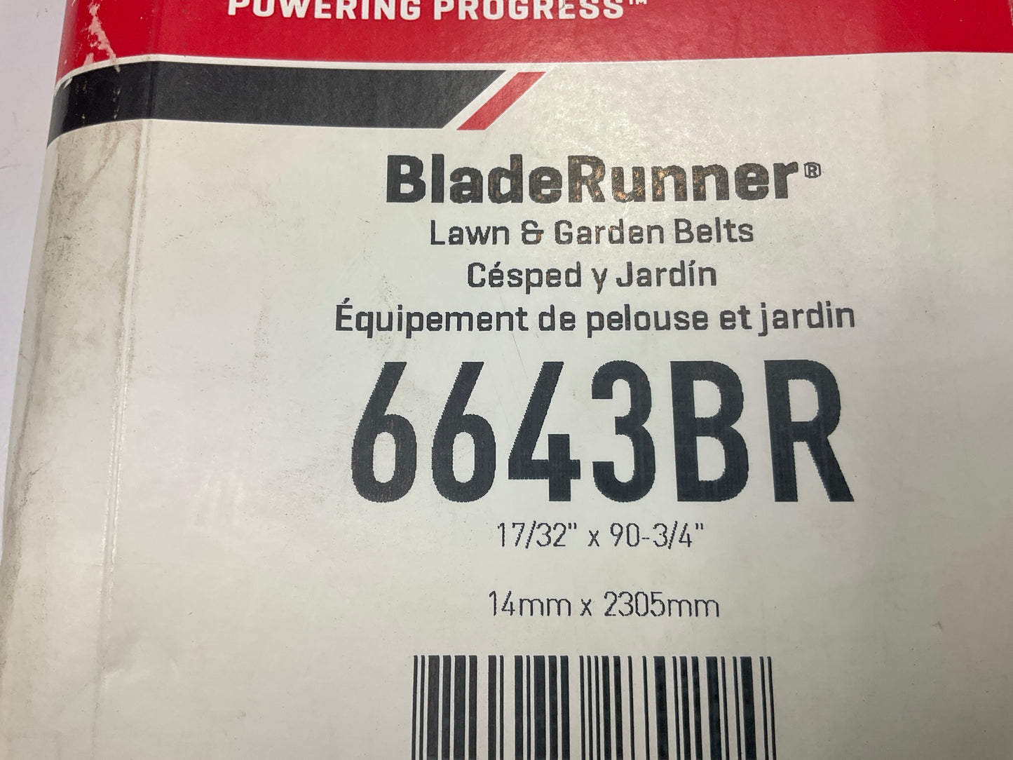 Gates 6643BR BladeRunner Power Equipment Accessory Drive Belt, 1/2'' X 99-1/4''