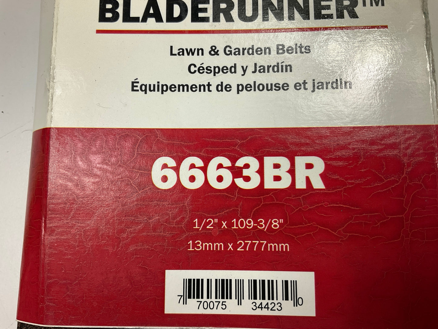 Gates 6663BR Power Equipment Accessory Drive Belt - 1/2'' X 109-3/8''