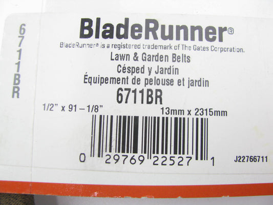 Gates 6711BR Power Equipment Accessory Drive Belt - 1/2'' X 91-1/8''