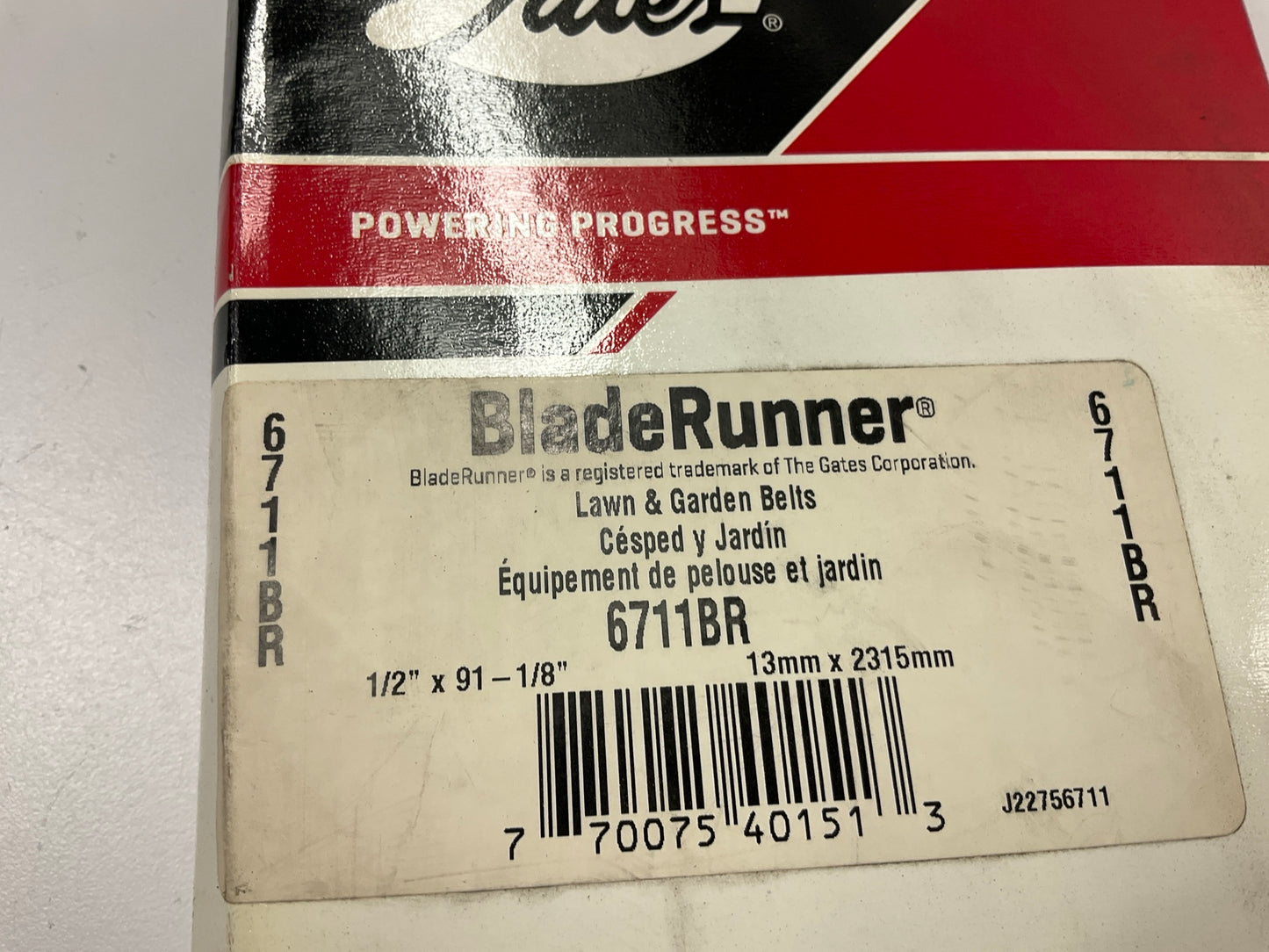 Gates 6711BR Power Equipment Accessory Drive Belt - 1/2'' X 91-1/8''