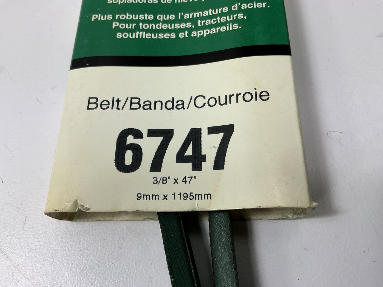 Gates 6747 Lawn & Garden Power Equipment Accessory Drive Belt - 3/8'' X 47''