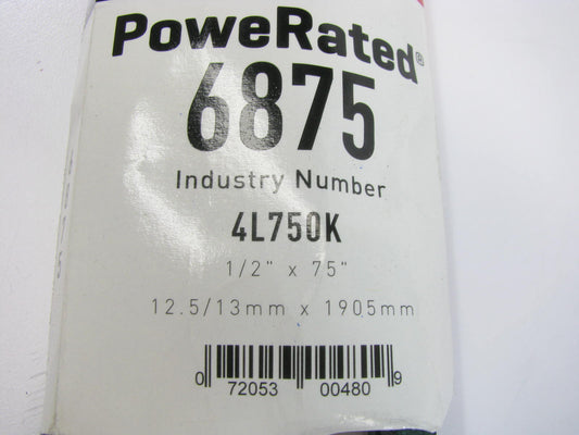 Gates 6875 Lawn & Garden Power Equipment Accessory Drive Belt - 1/2'' X 75''