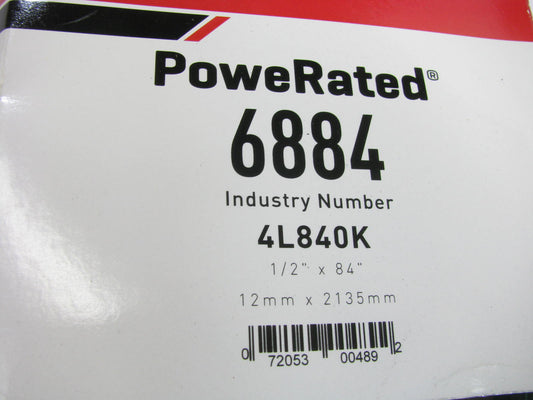Gates 6884 Lawn & Garden Power Equipment Accessory Drive Belt - 1/2'' X 84''