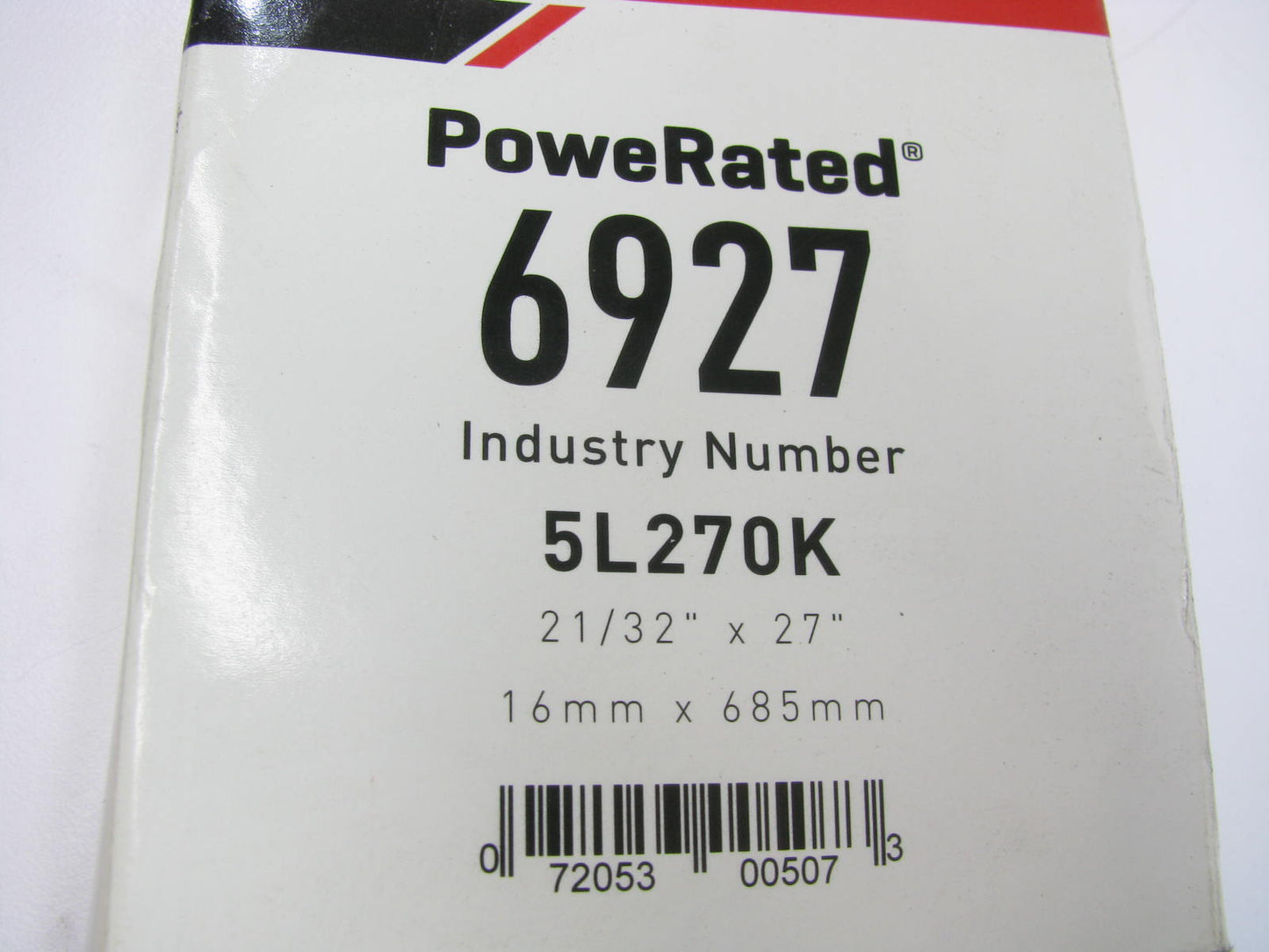 Gates 6927 Lawn & Garden Power Equipment Accessory Drive Belt - 21/32'' X 27''
