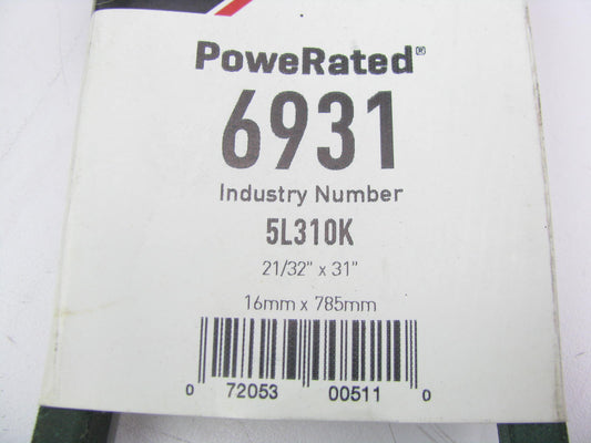 Gates 6931 Lawn & Garden Power Equipment Accessory Drive Belt - 5/8'' X 31''
