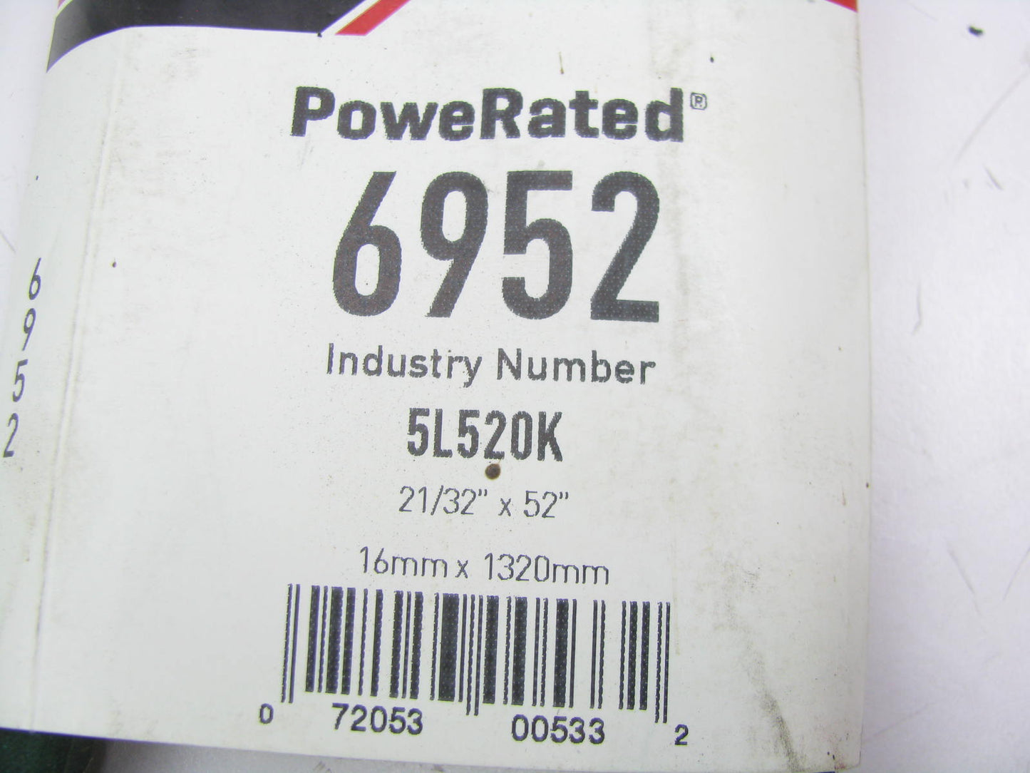 Gates 6952 Lawn & Garden Power Equipment Accessory Drive Belt - 5/8'' X 52''