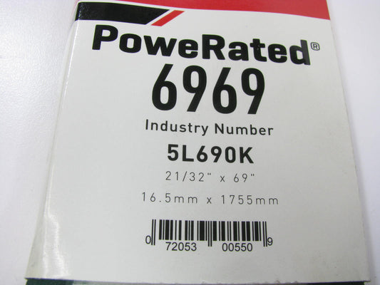 Gates 6969 Lawn & Garden Power Equipment Accessory Drive Belt - 21/32'' X 69''