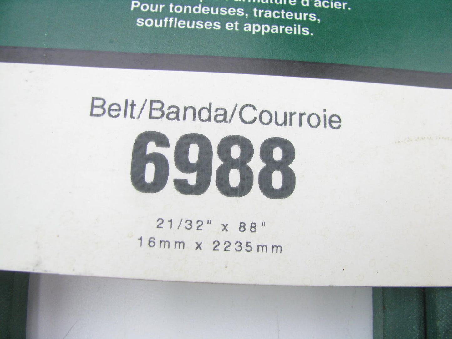 Gates 6988 Lawn & Garden Power Equipment Accessory Drive Belt - 21/32'' X 88''