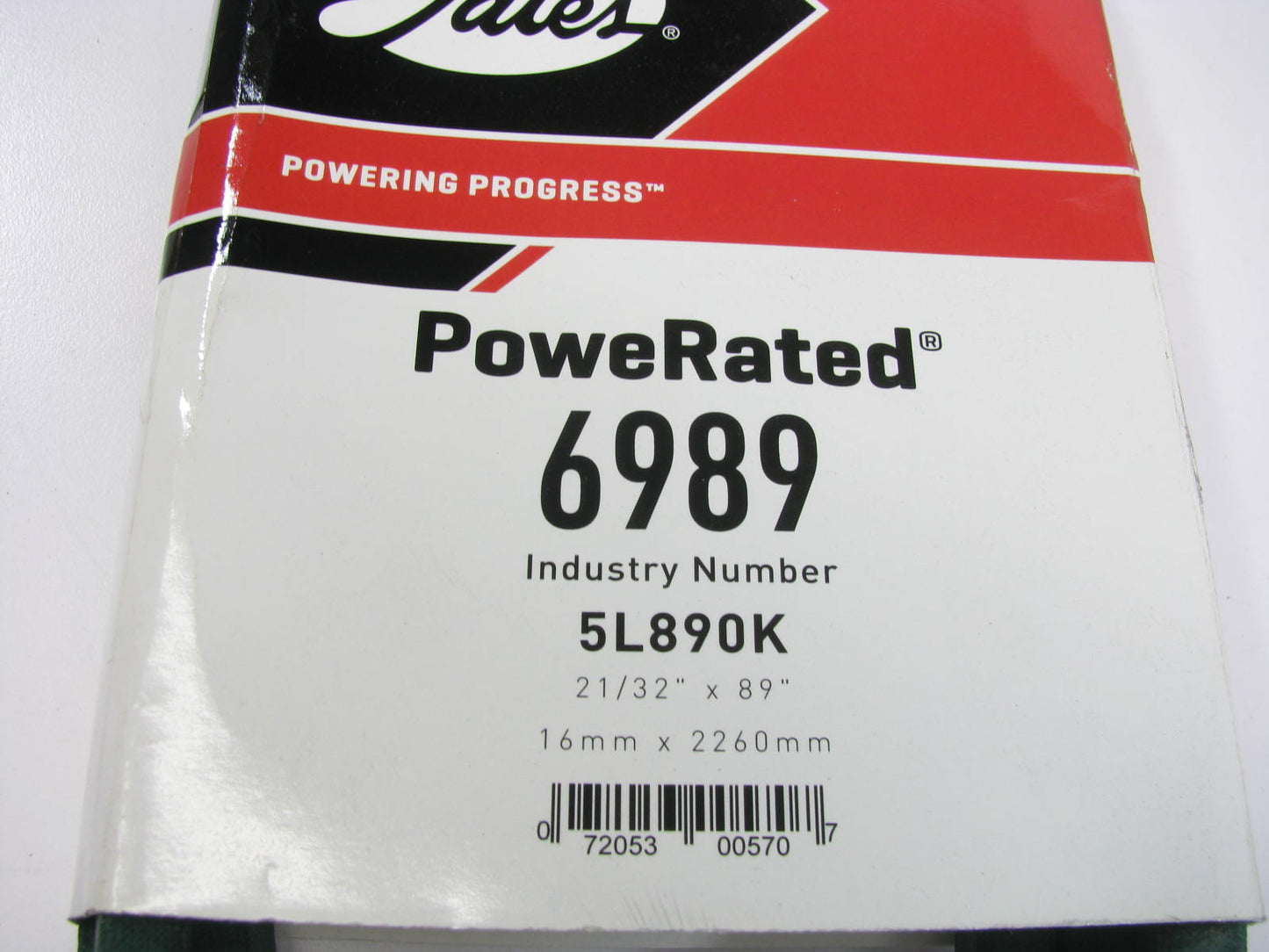 Gates 6989 Power Equipment Accessory Drive Belt - 21/32'' X 89''