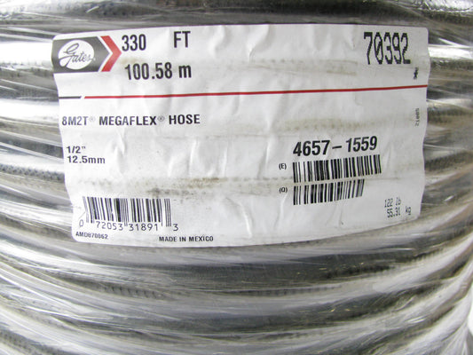 330 FEET - Gates 70392 8M2T 1/2'' Hydraulic Hose Reel Spool SAE 100R16 4300 PSI