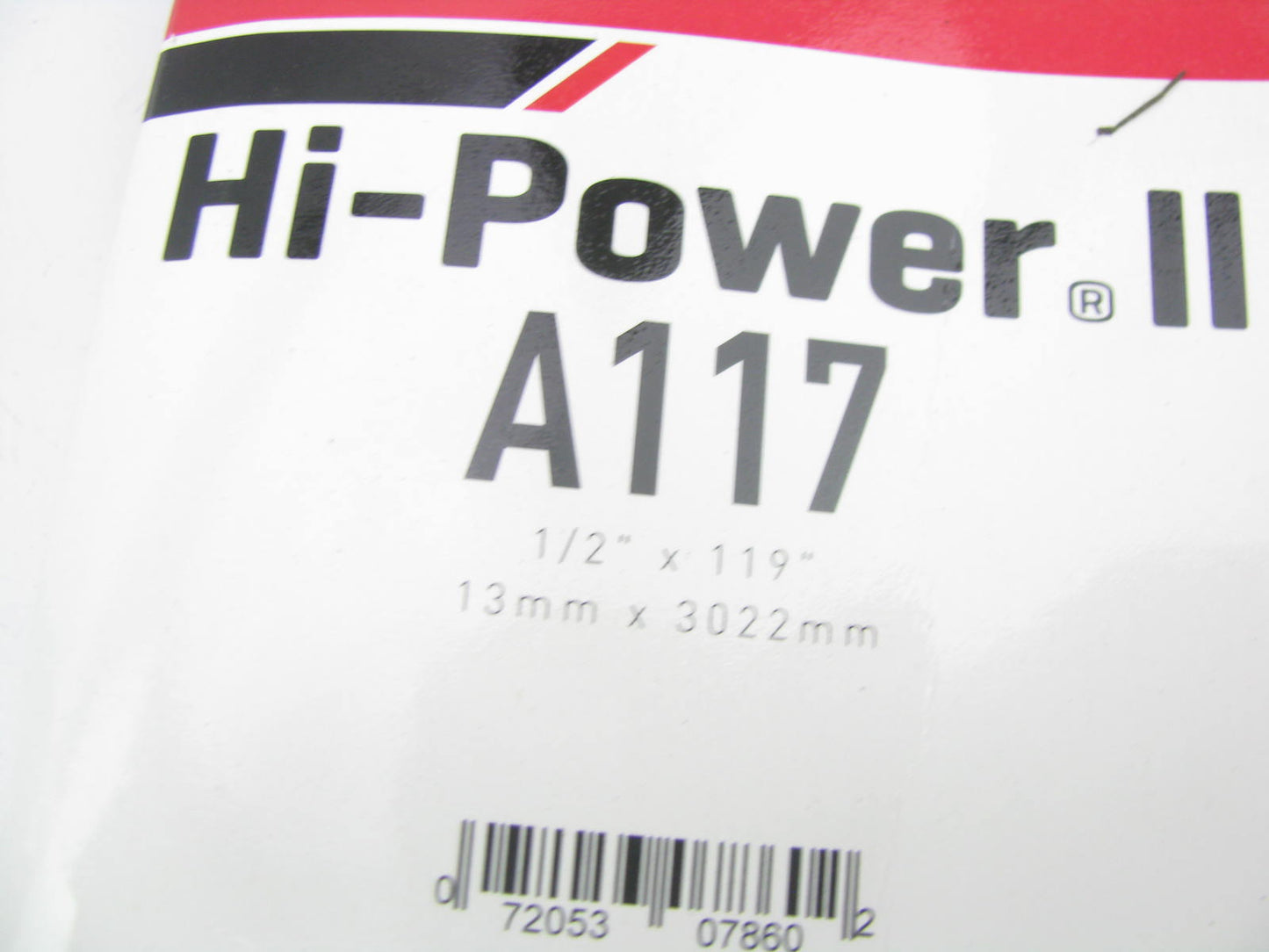 Gates A117 Industrial Accessory Drive Belt - 1/2'' X 119''