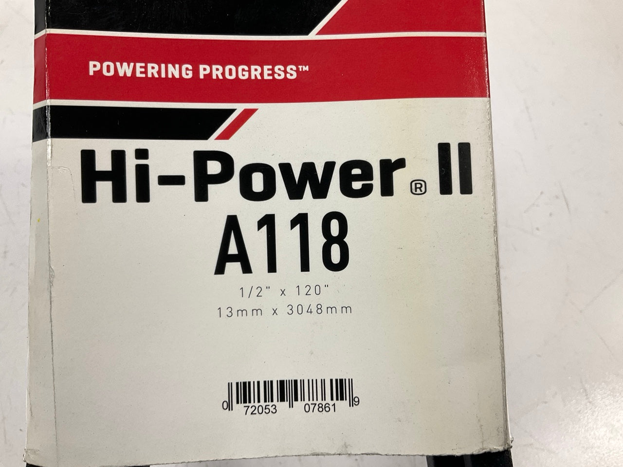 Gates A118 Industrial Accessory Drive Belt - 1/2'' X 121''