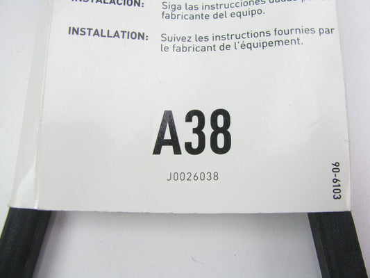 Gates A38 Industrial Accessory Drive Belt - 1/2'' X 40''