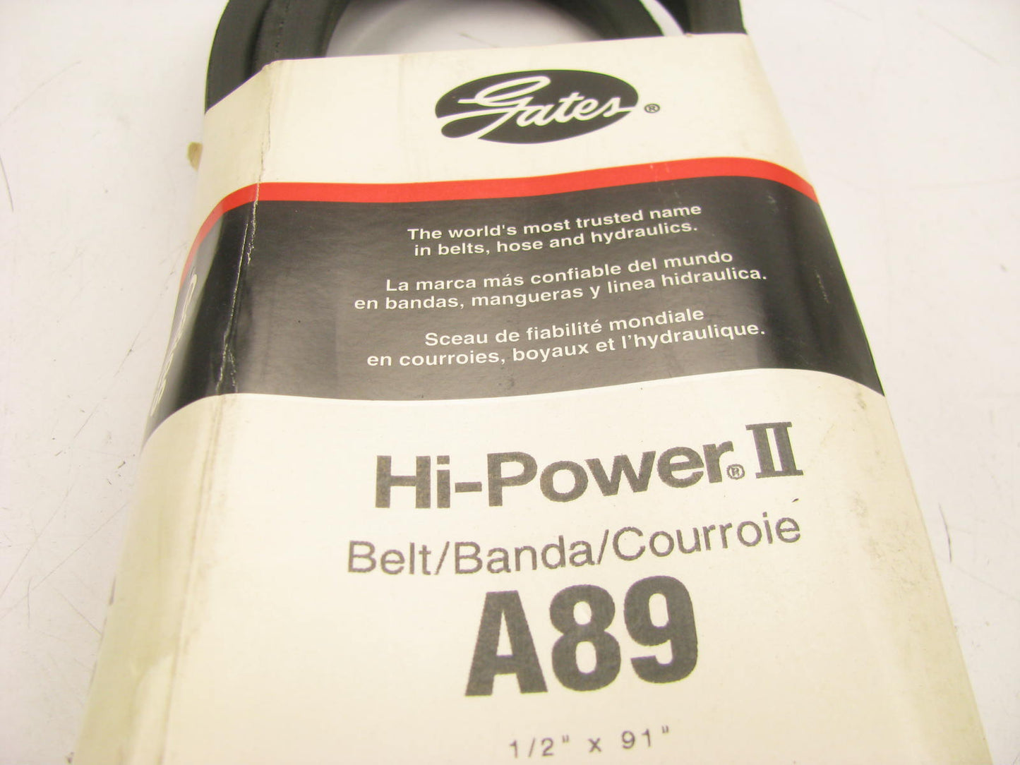 Gates A89 Industrial Accessory Drive Belt - 1/2'' X 91''