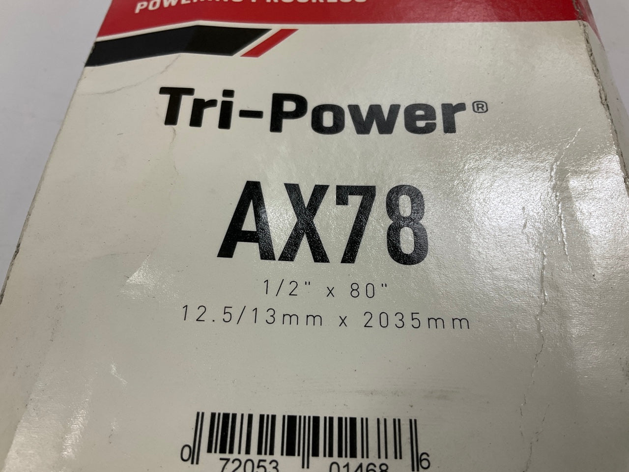 Gates AX78 Industrial Cogged Accessory Drive Belt - 1/2'' X 80''