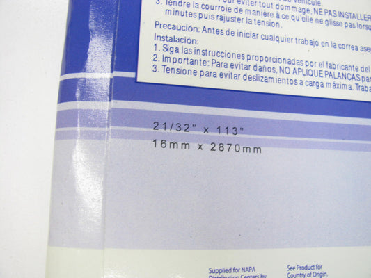 Gates B110 Industrial Accessory Drive Belt - 5/8'' X 113''