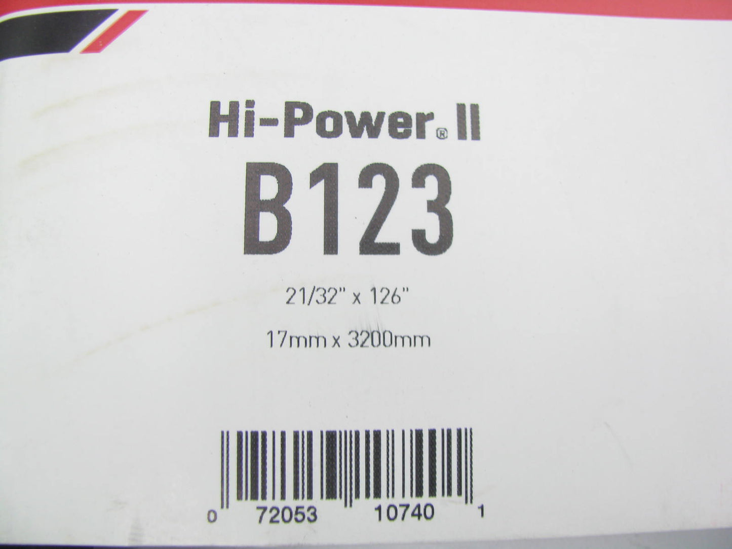 Gates B123 Industrial Accessory Drive Belt - 21/32'' X 126''