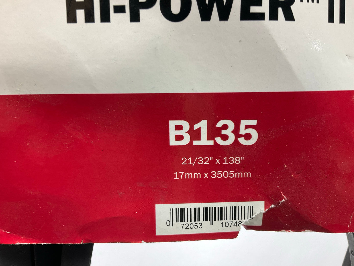 Gates B135 Industrial Accessory Drive Belt - 21/32'' X 138''