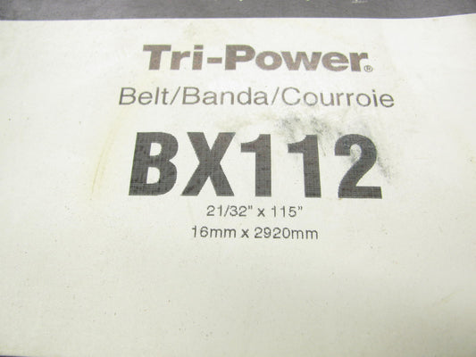 Gates BX112 Industrial Cogged Accessory Drive Belt - 21/32'' X 115''