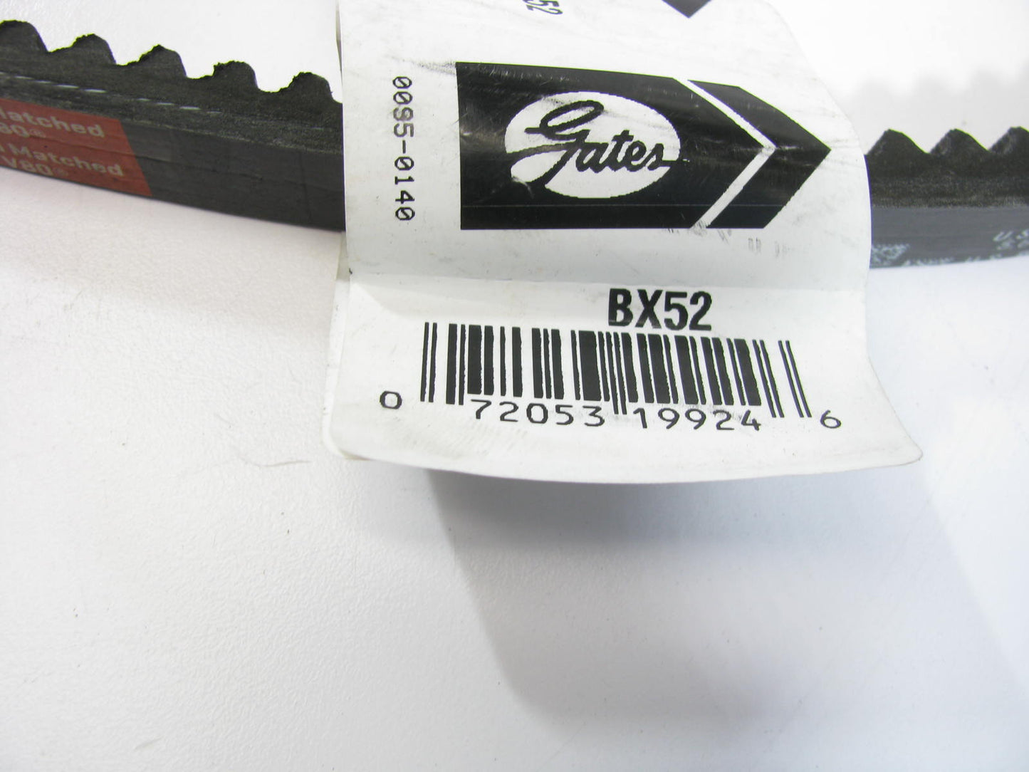 Gates BX52 Industrial Cogged Accessory Drive Belt - 21/32'' X 55''