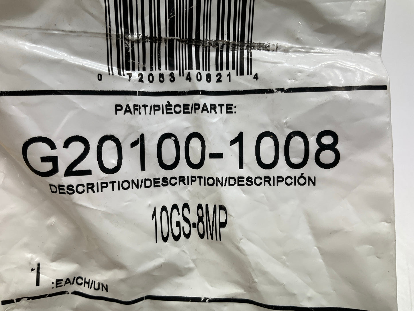 Gates G20100-1008 NPTF 30° Cone Seat Male Pipe Hydraulic Fitting, 5/8'' 10GS-8MP