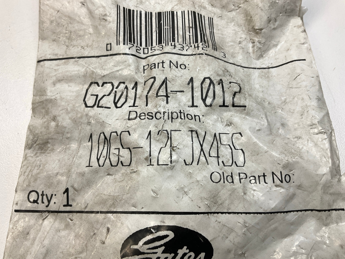 Gates G20174-1012 Hose Fitting Female JIC 37° Flare Swivel, 45° Angle, 5/8'' ID