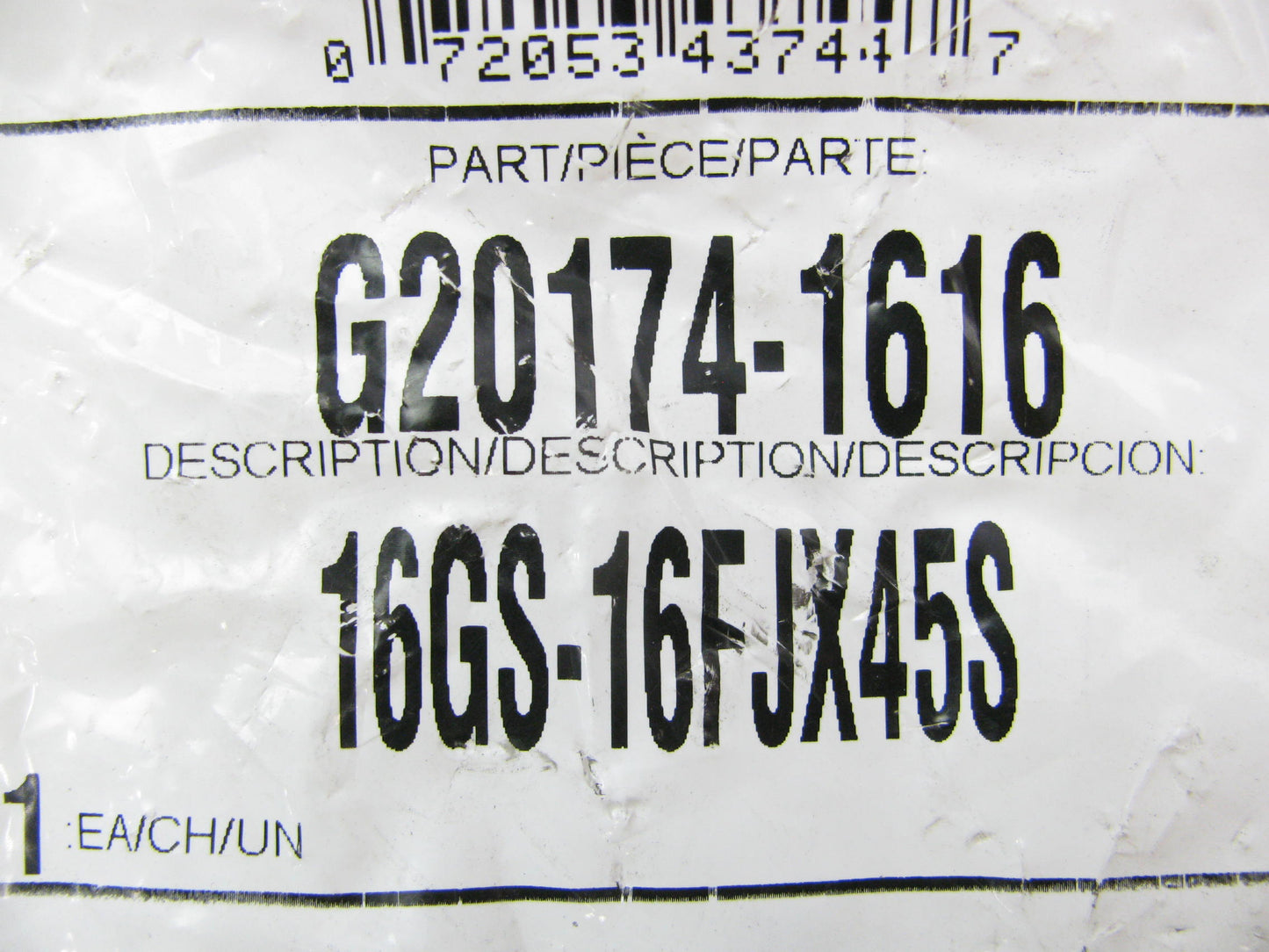 Gates G20174-1616 Hydraulic Fitting 45 Deg Bent Tube Fem 37 Deg GS G-20 1'' Hose