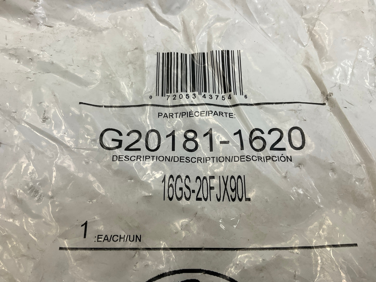 Gates G20181-1620 Hose Fitting Female JIC 37° Flare Swivel 1'' ID - 90° Angle