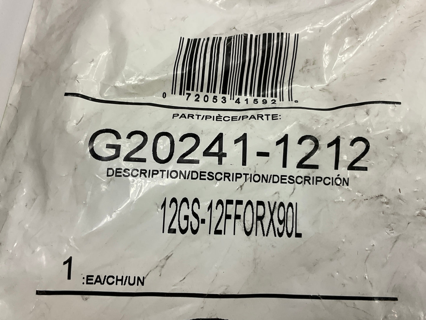 Gates G20241-1212 Hydraulic Fitting 90 Bent Tube Female Swivel GS G-20 3/4'' Hose