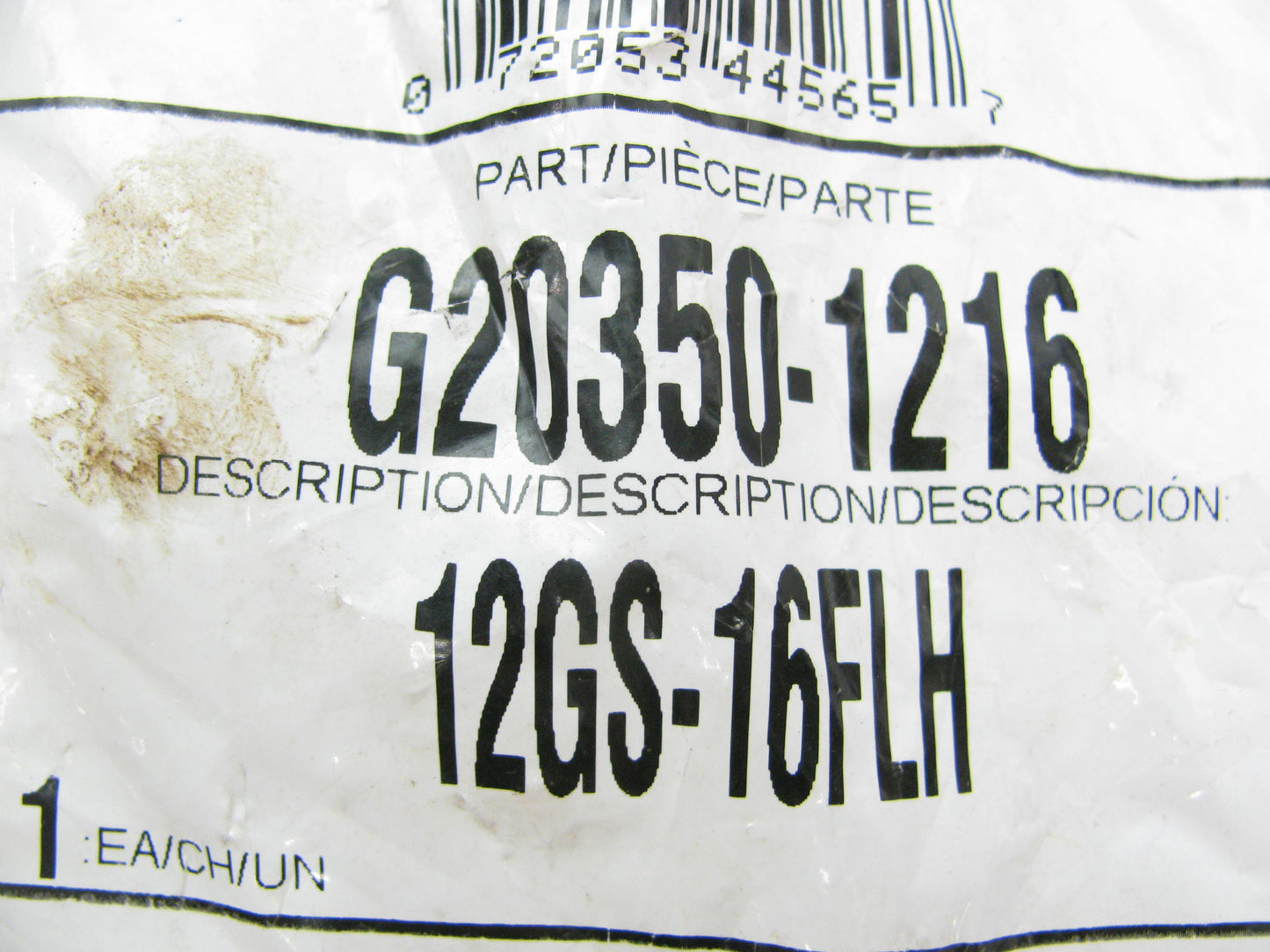 Gates G20350-1216 Hydraulic Fitting Straight Code 62 GS G-20 Coupling 3/4'' Hose