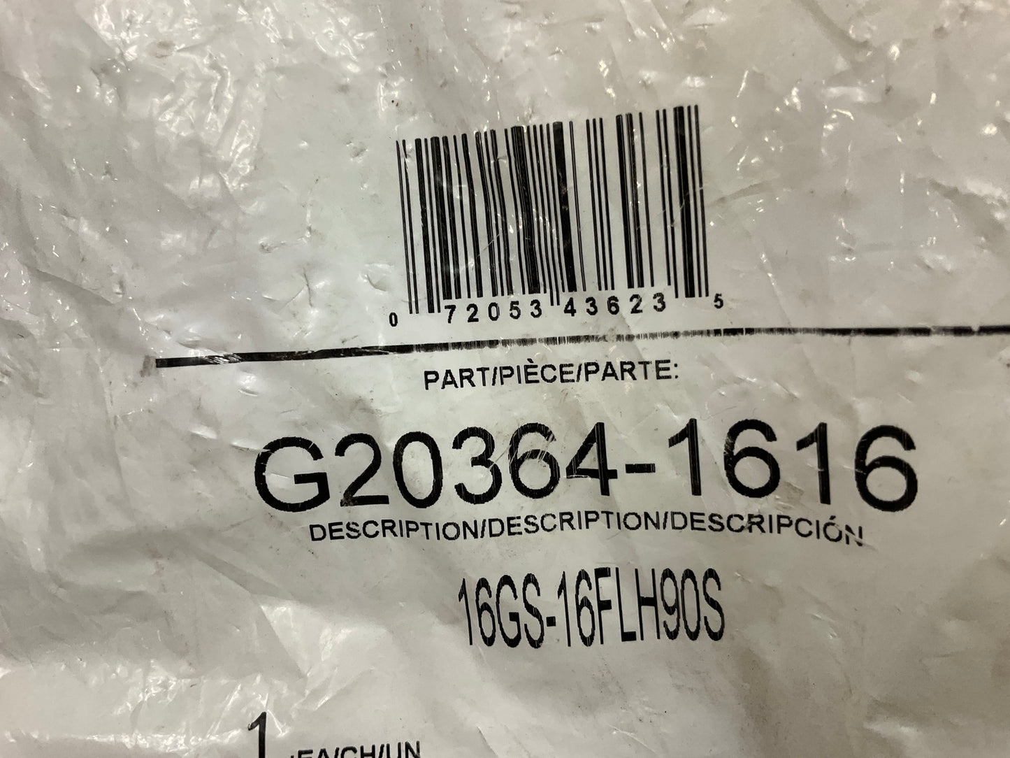 Gates G20364-1616 90° Tube Code 62 O-Ring Flange Heavy Hydraulic Fitting, 1''