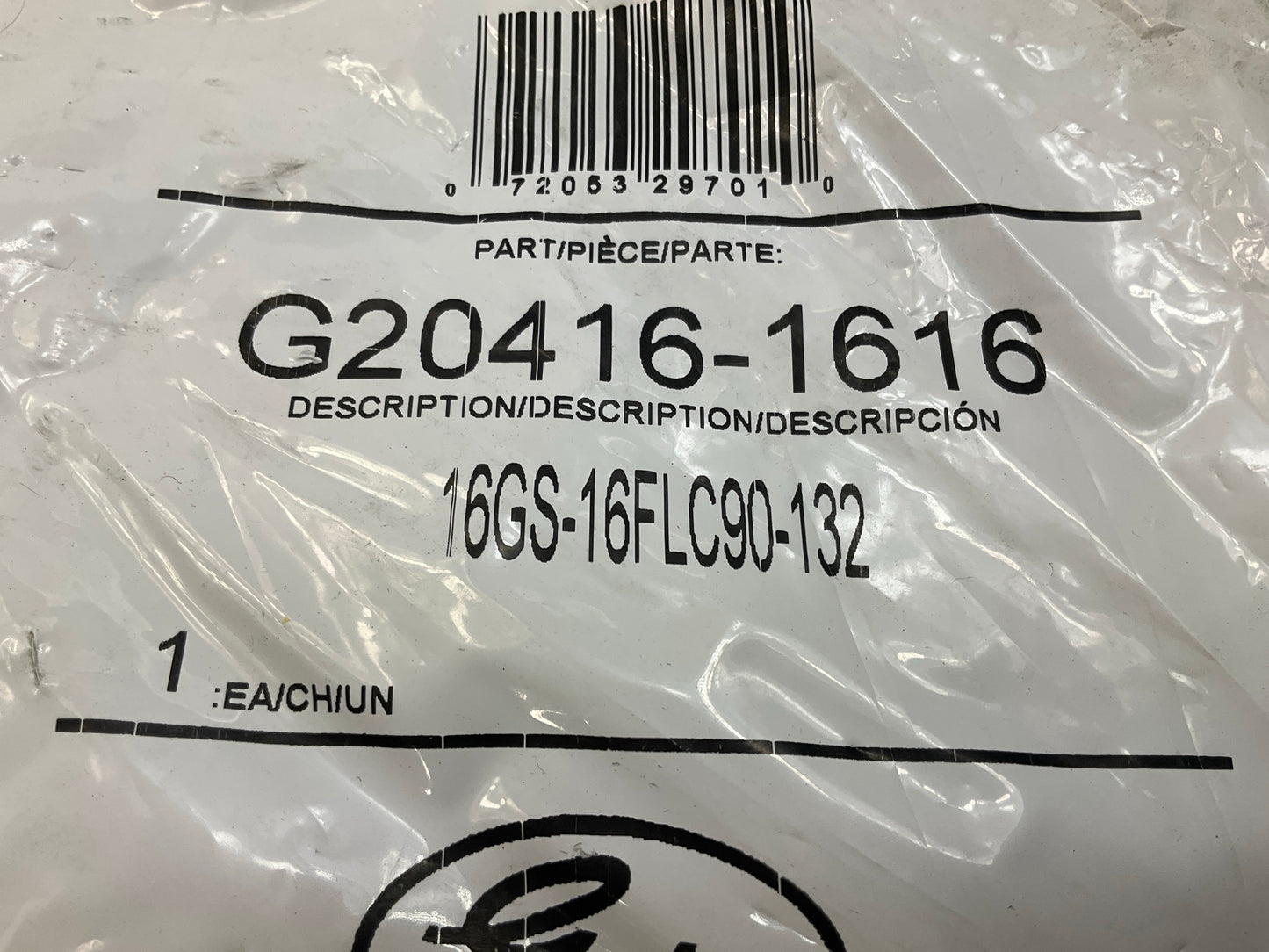 G20416-1616 Hydraulic Hose Fitting Caterpillar Style O-Ring Flange 90° - 1'' ID