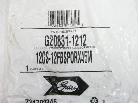 Gates G20831-1212 Hydraulic Fitting Female BSPP 45 Degree G-20 3/4 Hose 3/4''-14