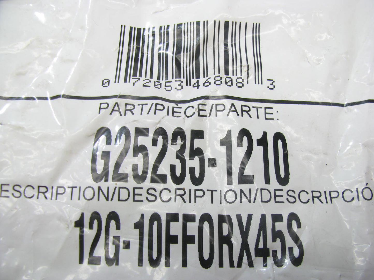 Gates G25235-1210 Hydraulic Fitting 45 Deg Bent Tube Female Swivel G25 3/4'' Hose