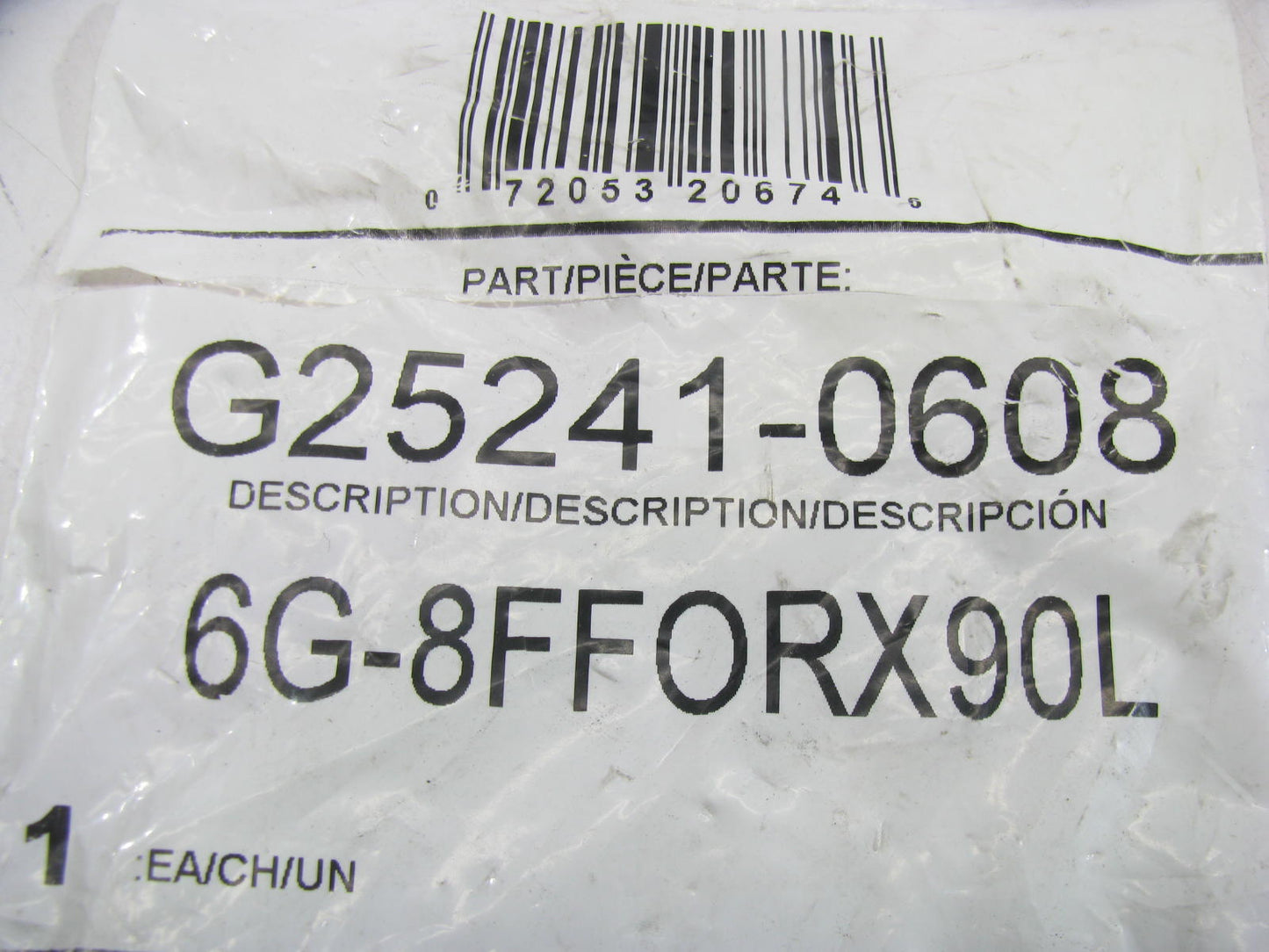 Gates G25241-0608 Hydraulic Fitting 90 Bent Tube Female Flat Swivel 3/8'' Hose