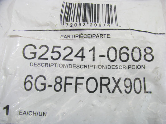 Gates G25241-0608 Hydraulic Fitting 90 Bent Tube Female Flat Swivel 3/8'' Hose