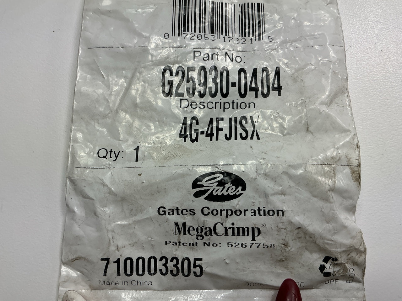 Gates G25930-0404 Female Japanese Industrial Swivel Hydraulic Fitting, 1/4''