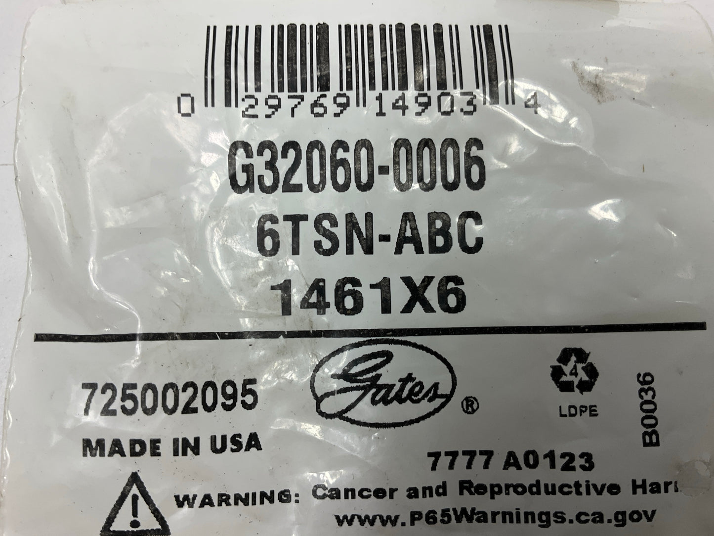 Gates G32060-0006 Tube Sleeve Nut Adapter 3/8'' ID - 6TSN-ABC