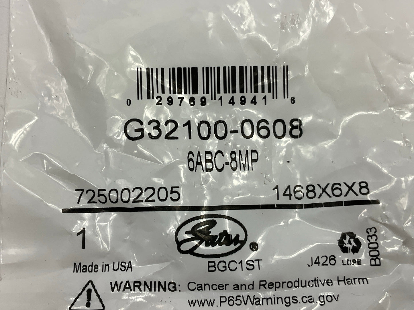 Gates G32100-0608 Air Brake To Male Pipe, 3/8'' OD, 1/2''-14 Thread - 6ABC-8MP