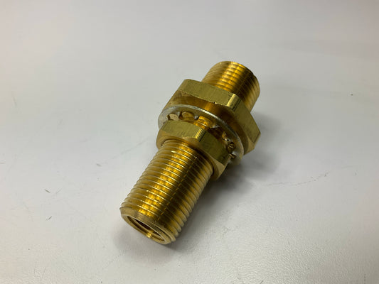 Gates G33302-0804 Male Pipe To Female Pipe Bulkhead Long, 1/2''-14 To 1/4''-18