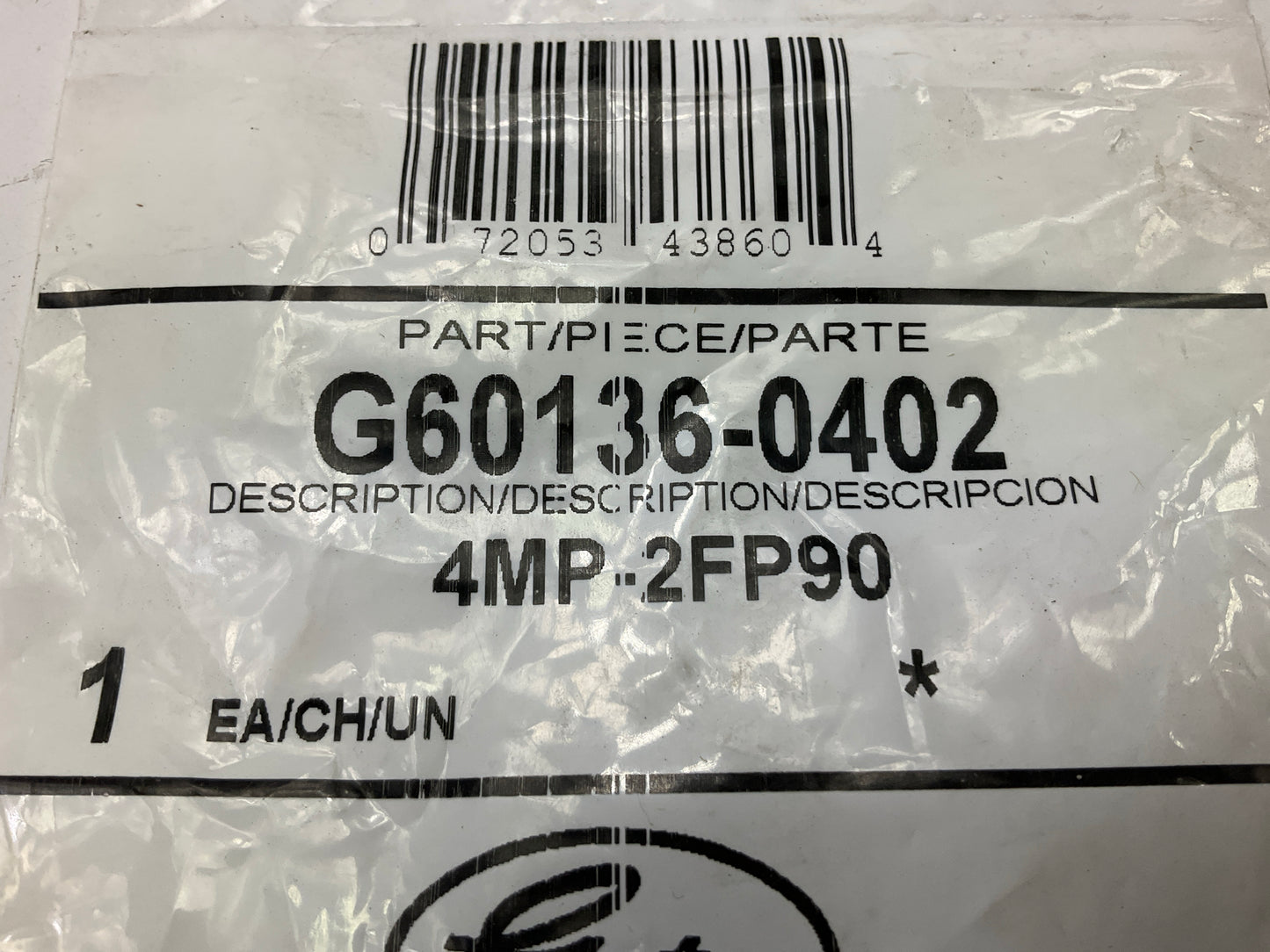 Gates G60136-0402 90 Deg. Male 1/4''-18 NPTF To Female 1/8''-27 NPTF Adapter